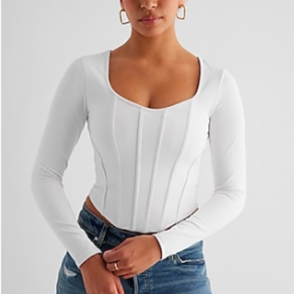 NEW Body contour high compression long sleeve corset top